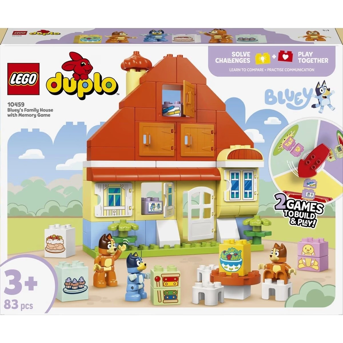 LEGO 10459 DUPLO Bluey: Bluey’s Family House with Memory Game