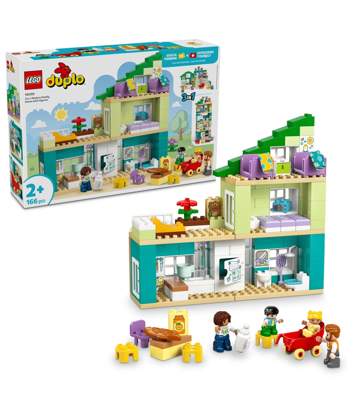 LEGO DUPLO Town 3 in 1 Modern Family House with Figures 10470