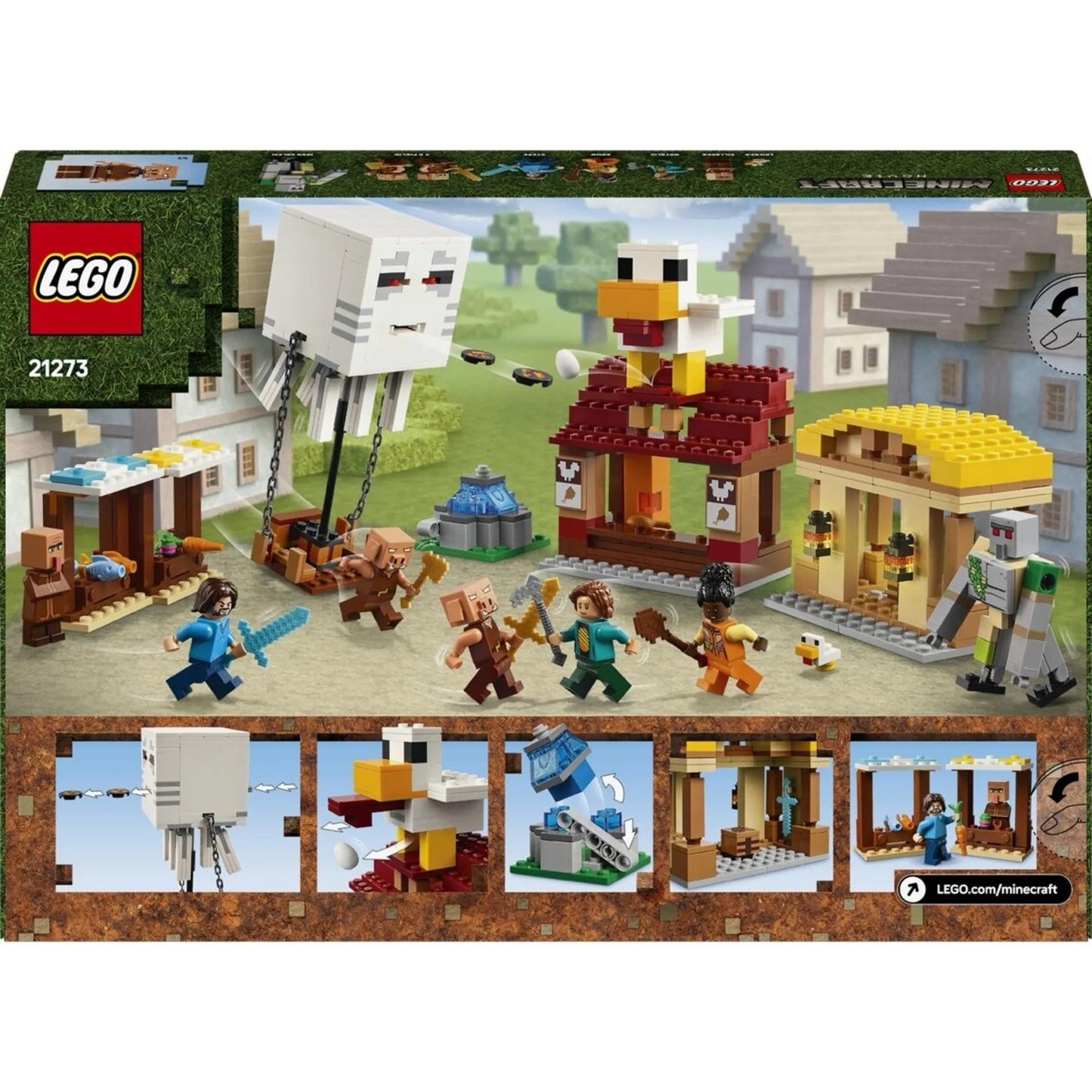 LEGO Minecraft The Ghast Balloon Village Attack 21273
