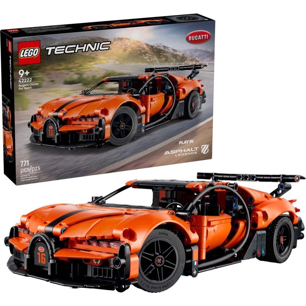 LEGO 42222 Technic Bugatti Chiron Pur Sport Hypercar