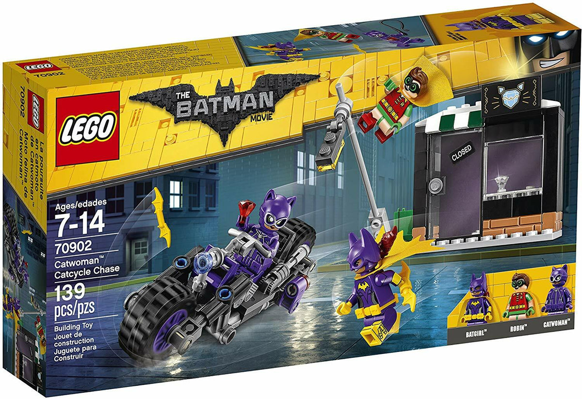 LEGO DC Batman Movie CATWOMAN CATCYCLE CHASE Robin  Batgirl 70902