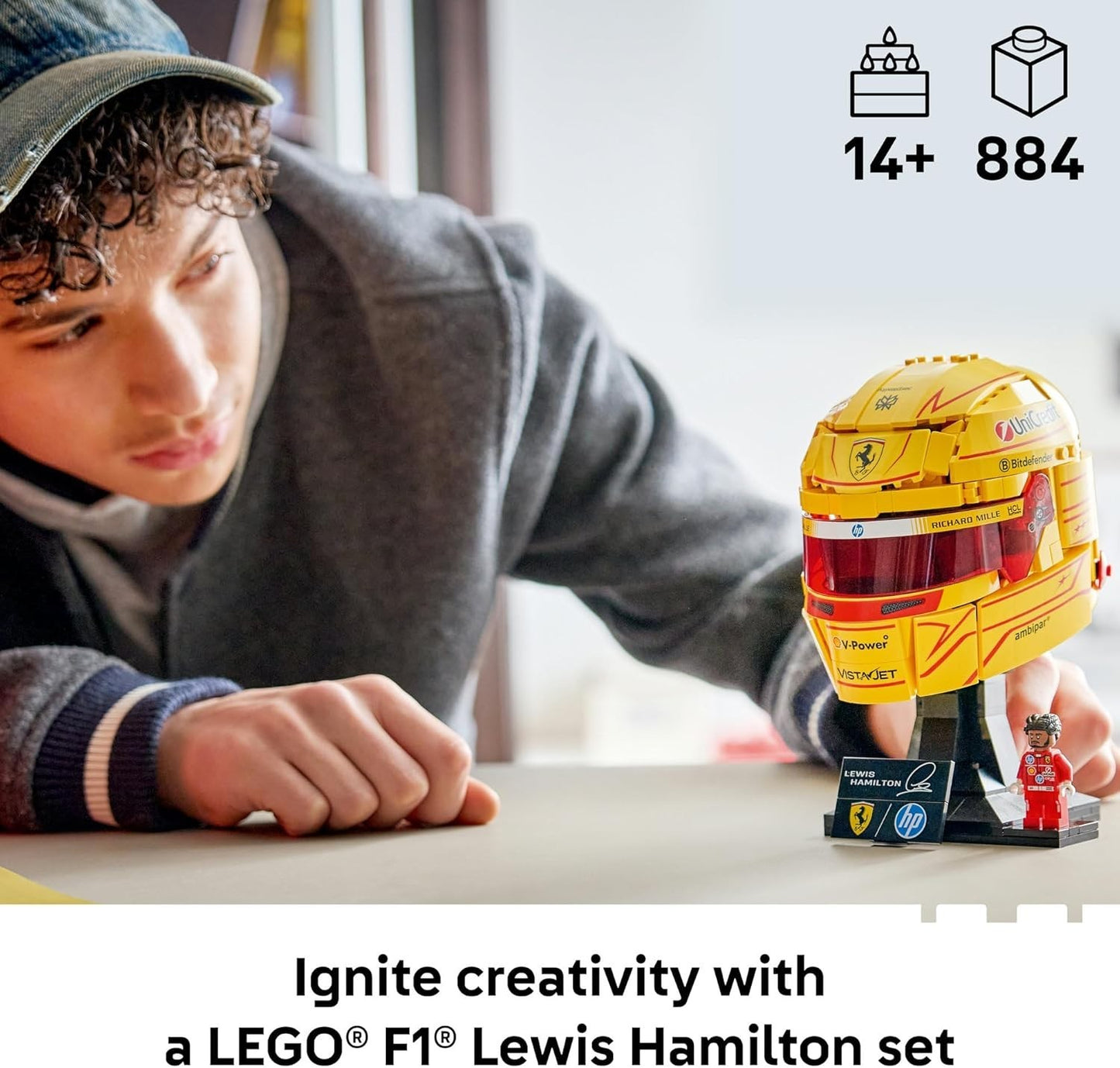 LEGO  Editions Scuderia Ferrari HP Lewis Hamilton Helmet 43022 F1  Merch Sports