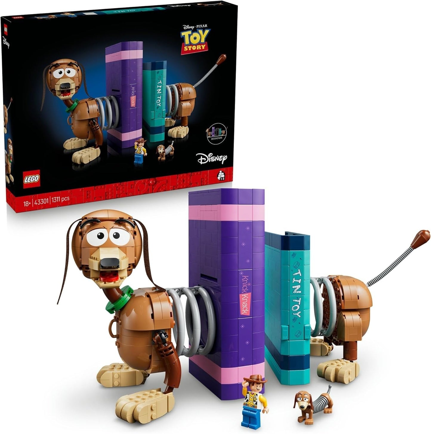 LEGO® ǀ Disney and Pixar Toy Story Slinky Dog Bookends 43301 Cute Dachshund