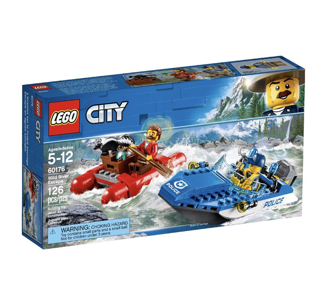 Lego City 60176 Wild River Escape With Skunk Mini Figure And Police Boat retired
