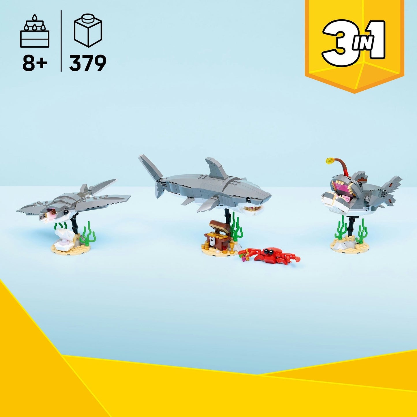 LEGO Creator 3-in-1: Fierce Shark with a Treasure Chest (31381