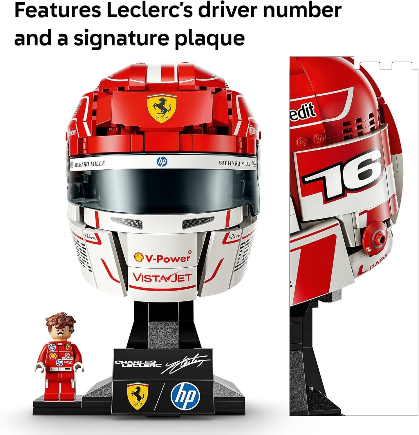LEGO Editions Scuderia Ferrari HP Charles Leclerc Helmet 43014 F1  Merch Sports