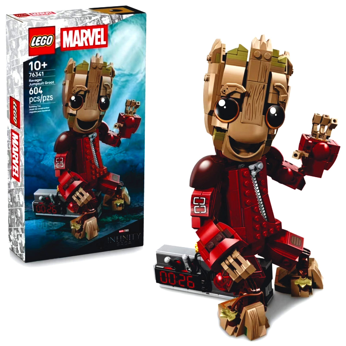 LEGO Marvel Ravager Jumpsuit Groot 76341 604 Pieces Infinity Saga NEW IN BOX