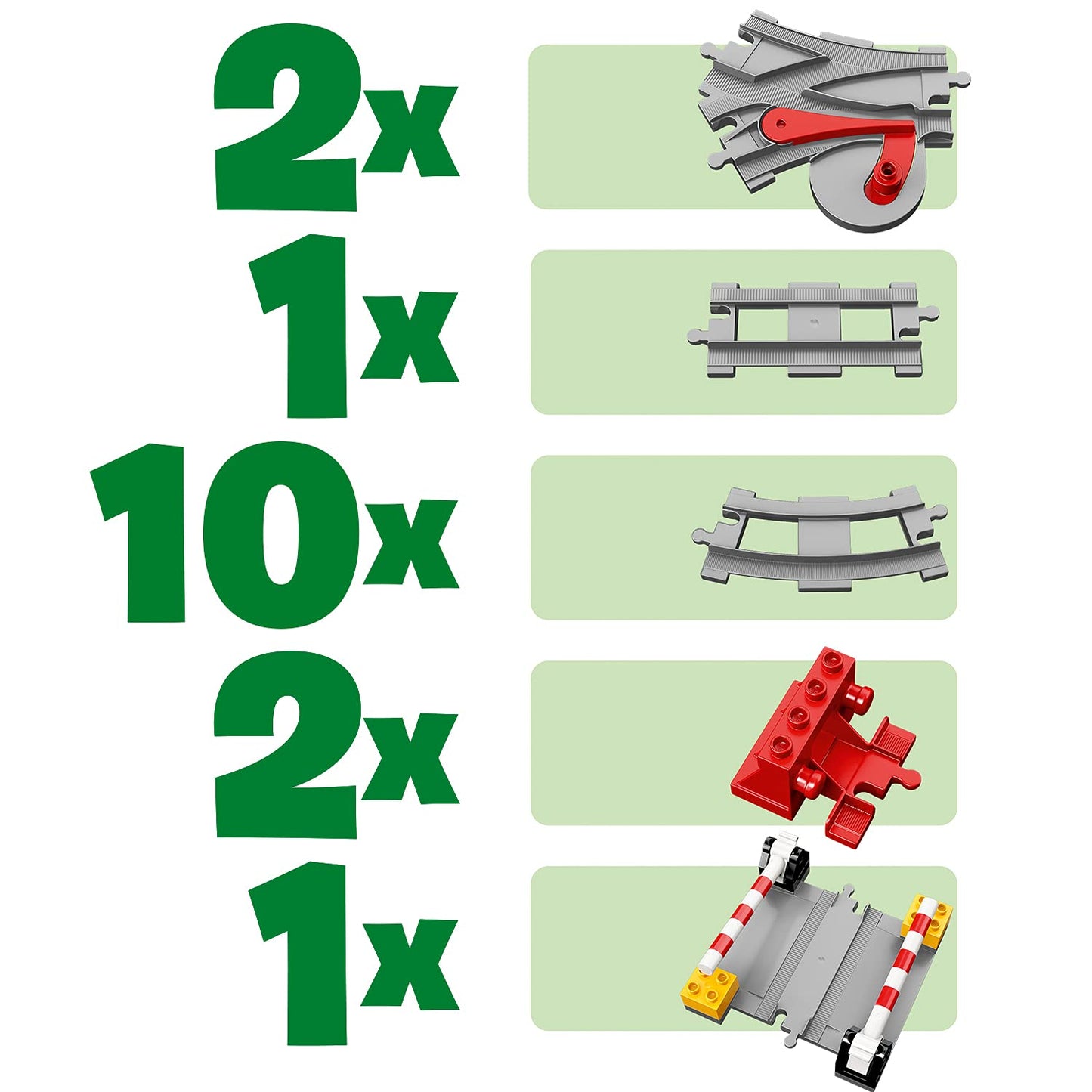 LEGO® DUPLO® Town Train Tracks 10882 Building Toy
