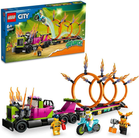 Lego 60357 City Trailer Truck and Fire Ring Challenge Toy