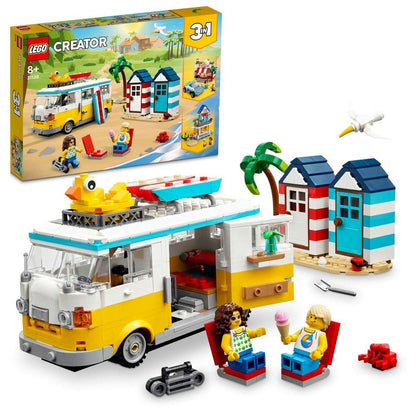 LEGO Creator 31138 Beach Camping Bus Construction Set for Children from 4 Years