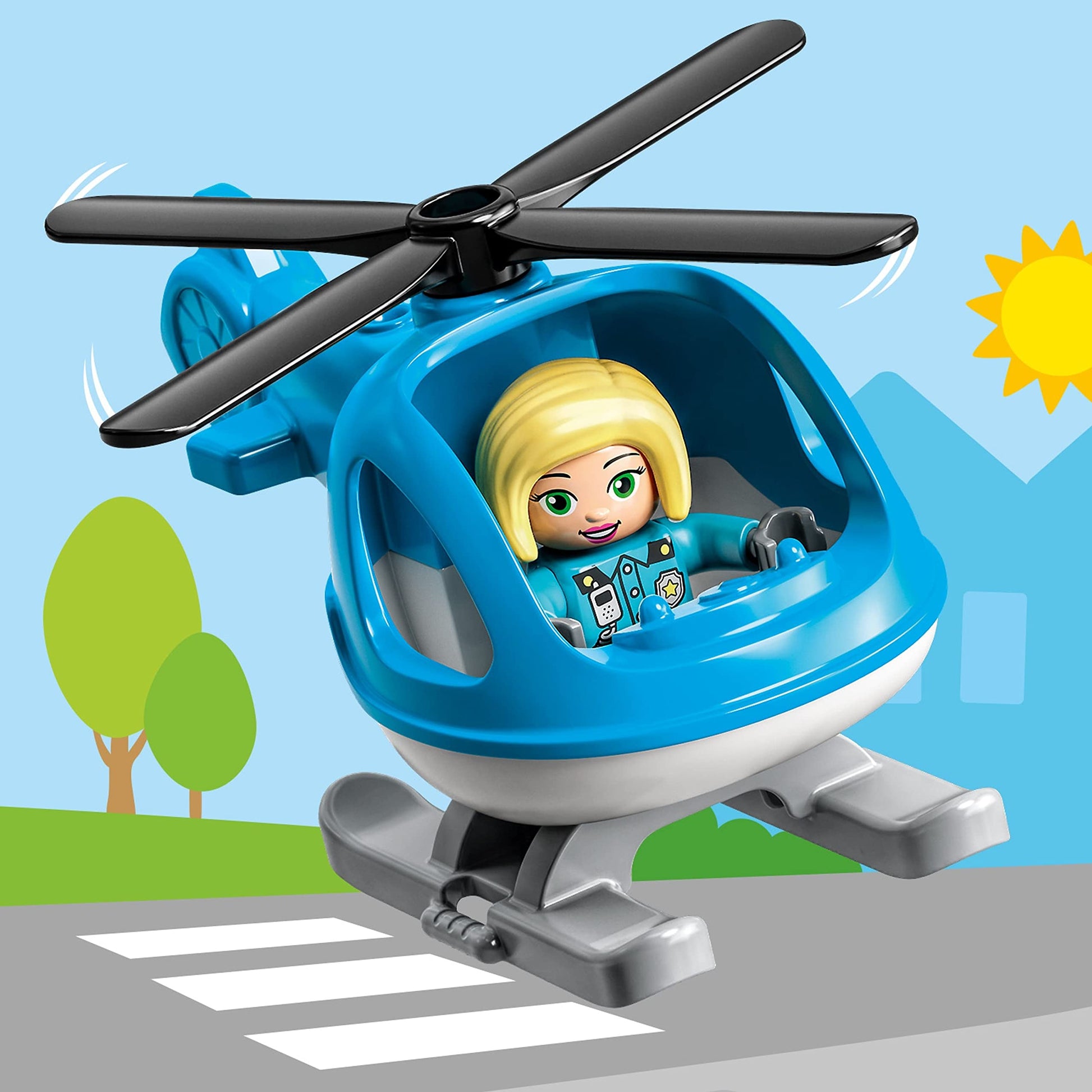 LEGO DUPLO Rescue Police Station Push & Go Car with Lights and Siren 10959 Amazon