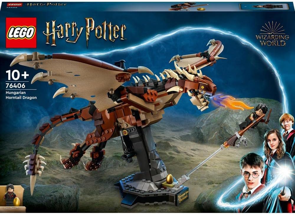 Lego Harry Potter 76406 Hungarian Horntail Species, Toy Blocks