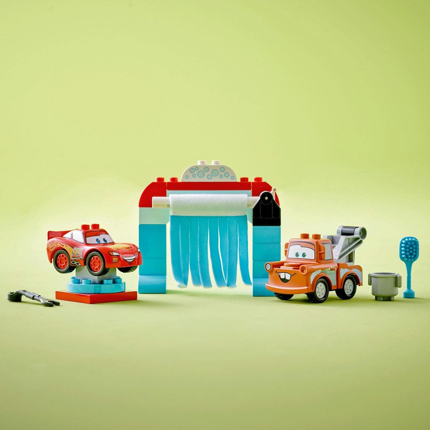 LEGO® DUPLO® Disney and Pixar’s Cars Lightning McQueen & Mater’s Car Wash Fun 10996 Building Toy Set; for Kids Aged 2