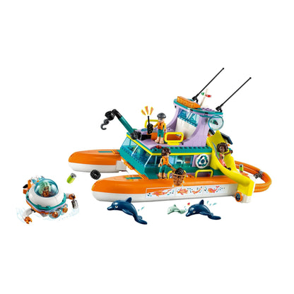 LEGO® Friends Sea Rescue Boat 41734 Building Toy Set for Kids Ages 7+ Who Love Creative Play and Sea Life Stories