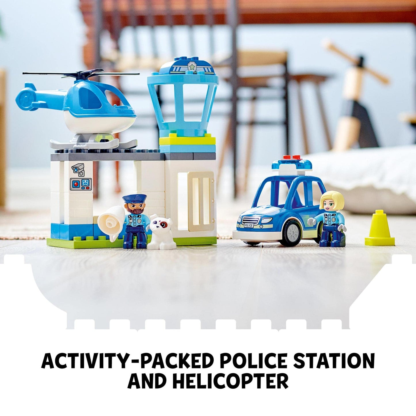 LEGO DUPLO Rescue Police Station Push & Go Car with Lights and Siren 10959 Amazon