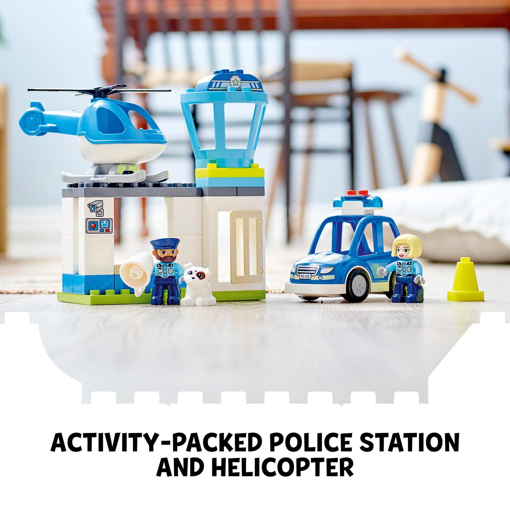 LEGO DUPLO Rescue Police Station Push & Go Car with Lights and Siren 10959 Amazon