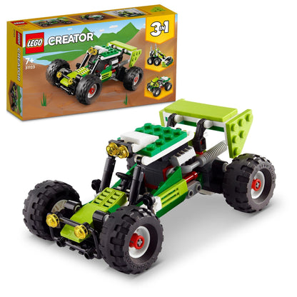 LEGO® Creator 3in1 Off-Road Buggy 31123 Building Kit; Features a Skid Loader and ATV (All-Terrain Vehicle) for Kids Aged 7+