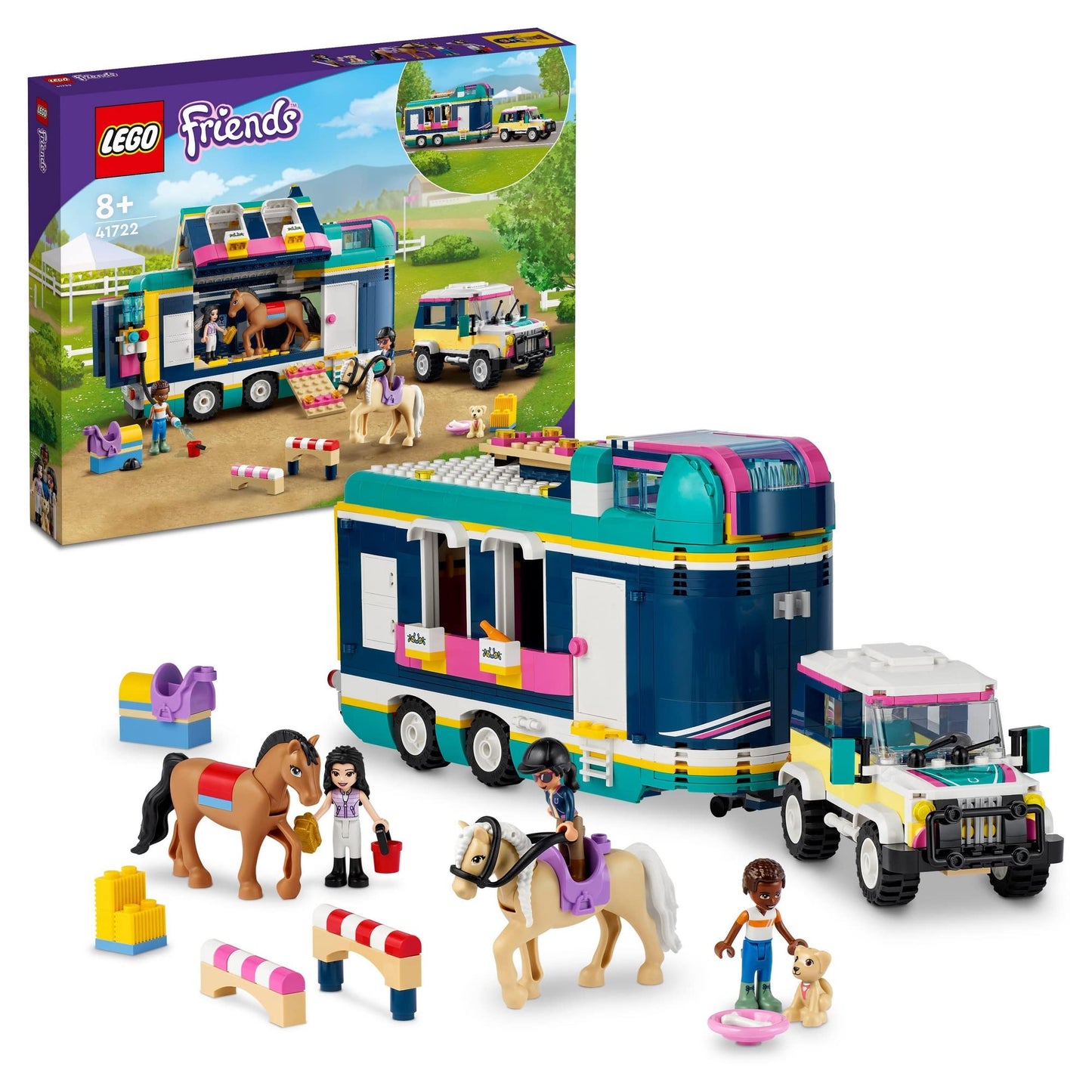 LEGO Friends Horse Show Trailer with 2 Toy Horses 41722