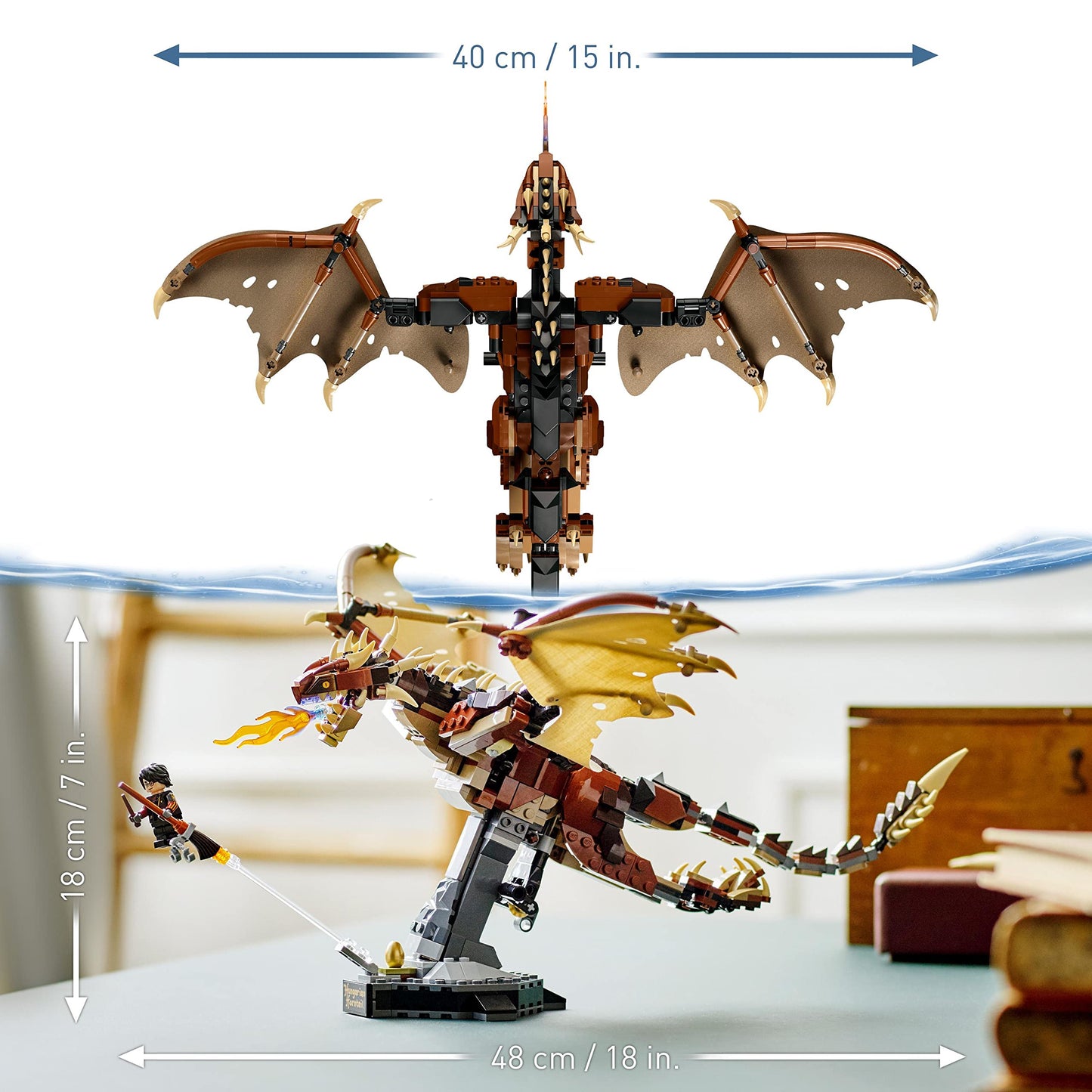 Lego Harry Potter 76406 Hungarian Horntail Species, Toy Blocks