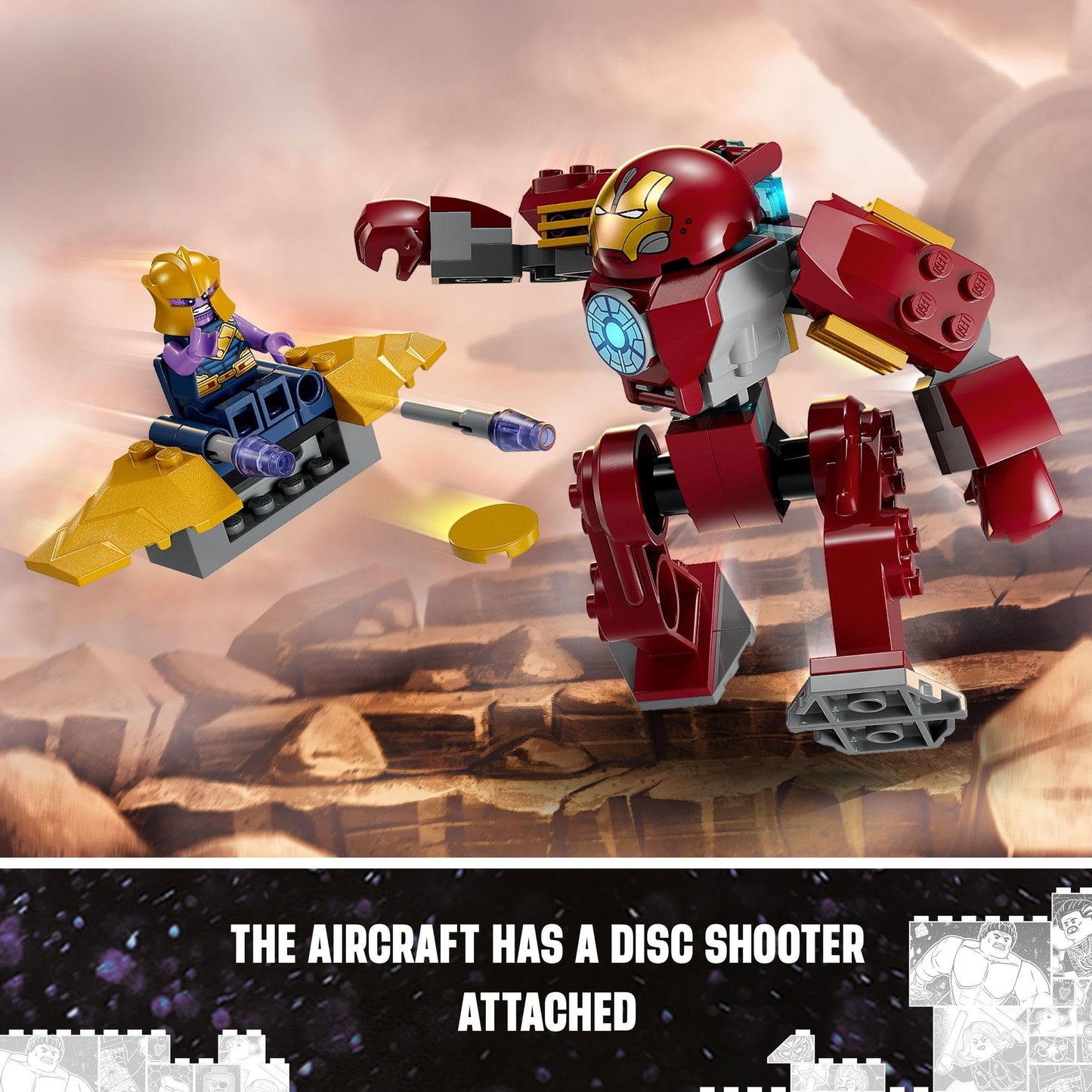 LEGO Super Heroes Marvel Iron Man Hulkbuster vs. Thanos 76263 Building Toy