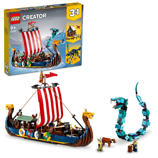 LEGO Creator 3in1 Viking Ship and The Midgard Serpent Snake 31132
