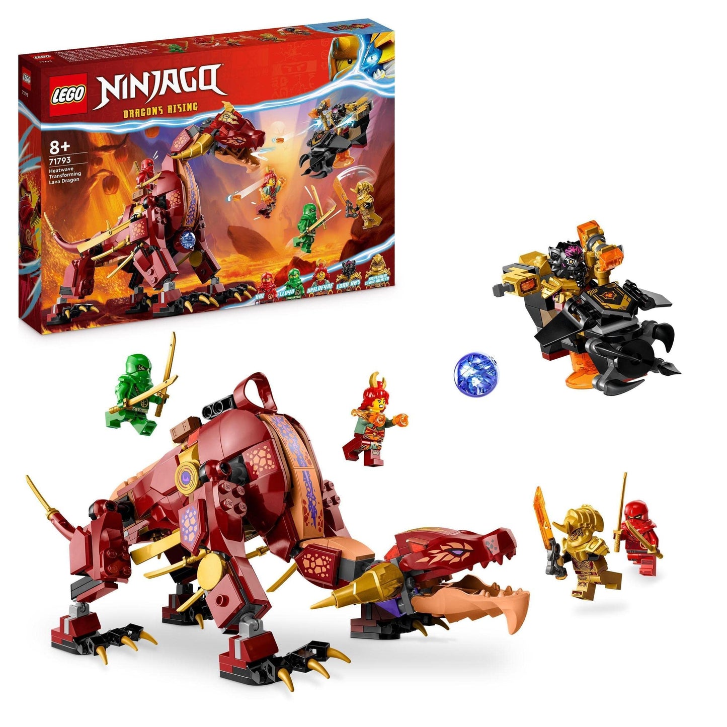 LEGO® NINJAGO® Heatwave Transforming Lava Dragon 71793 Building Toy