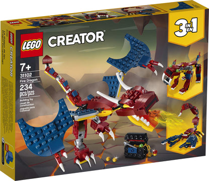 LEGO Creator 3in1 Fire Dragon 31102 Building Kit