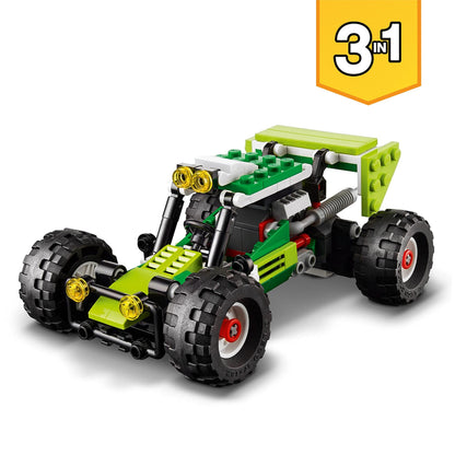 LEGO® Creator 3in1 Off-Road Buggy 31123 Building Kit; Features a Skid Loader and ATV (All-Terrain Vehicle) for Kids Aged 7+