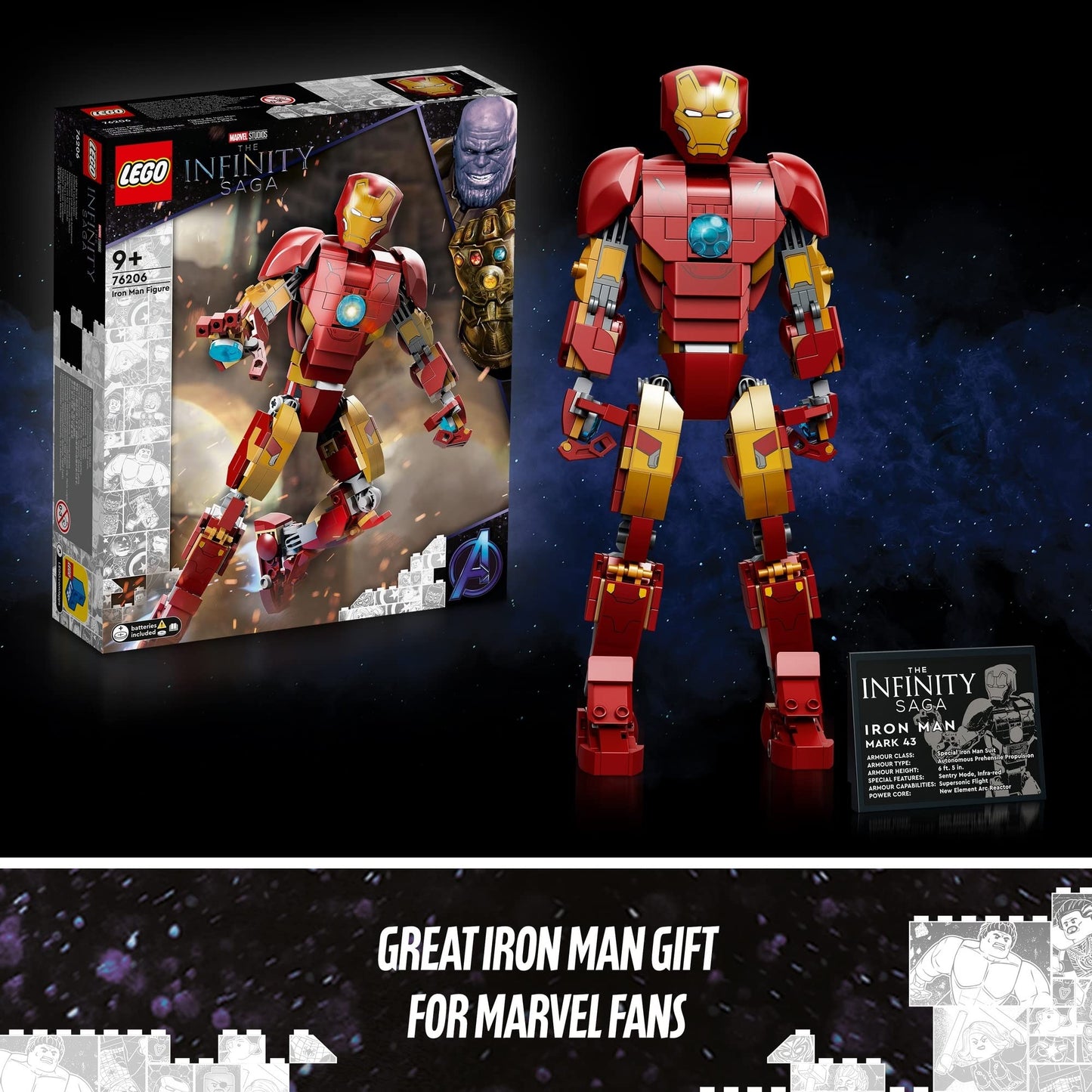 LEGO 76206 Marvel Iron Man Figure Collectable Buildable Toy