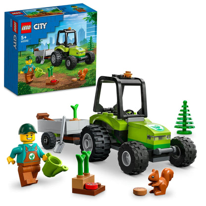 LEGO City Park Tractor 60390 Building Toy with Trailer
