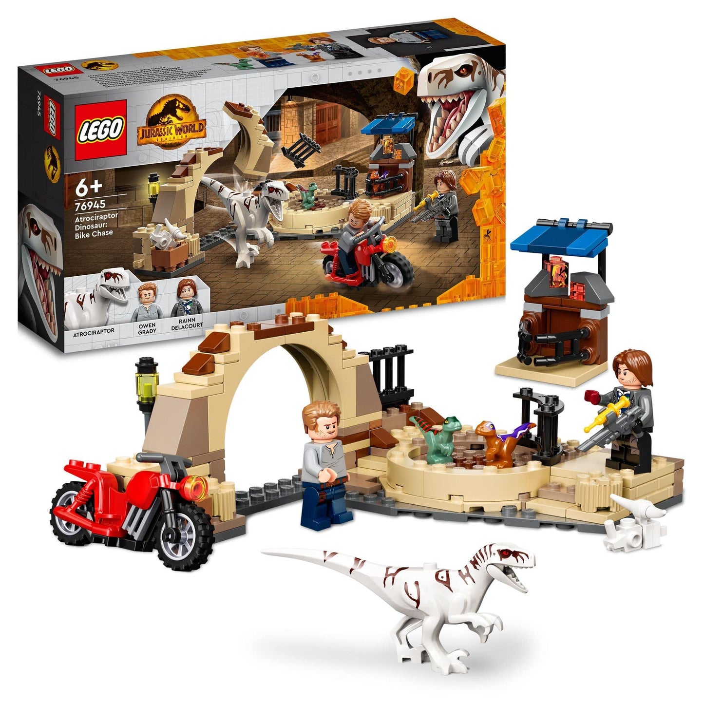 LEGO® Jurassic World Atrociraptor Dinosaur: Bike Chase 76945 Building Kit