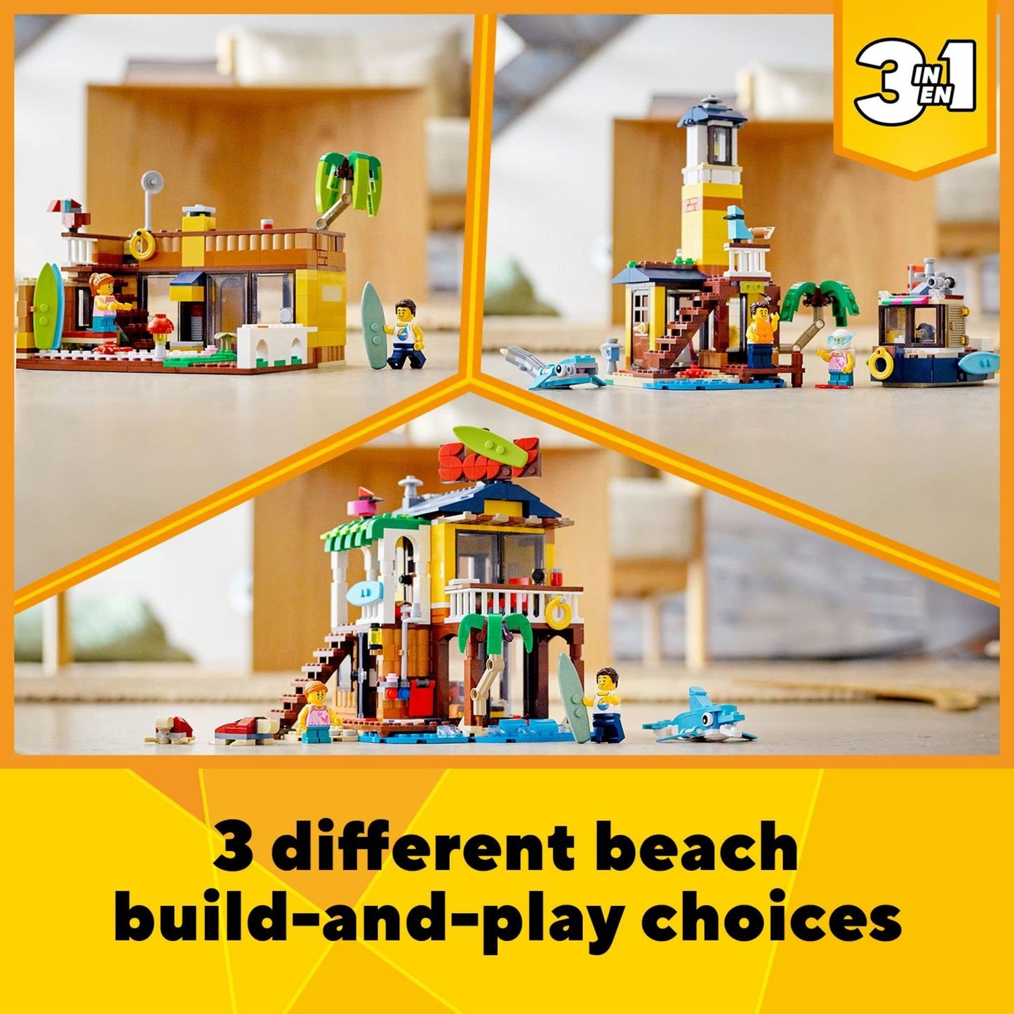 LEGO Creator 3in1 Surfer Beach House 31118 Building