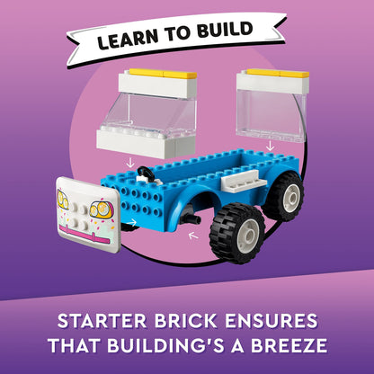 LEGO® Friends Ice-Cream Truck 41715 Building Kit; Truck Model Comes with Food Toys; Creative Playset for Ages 4+