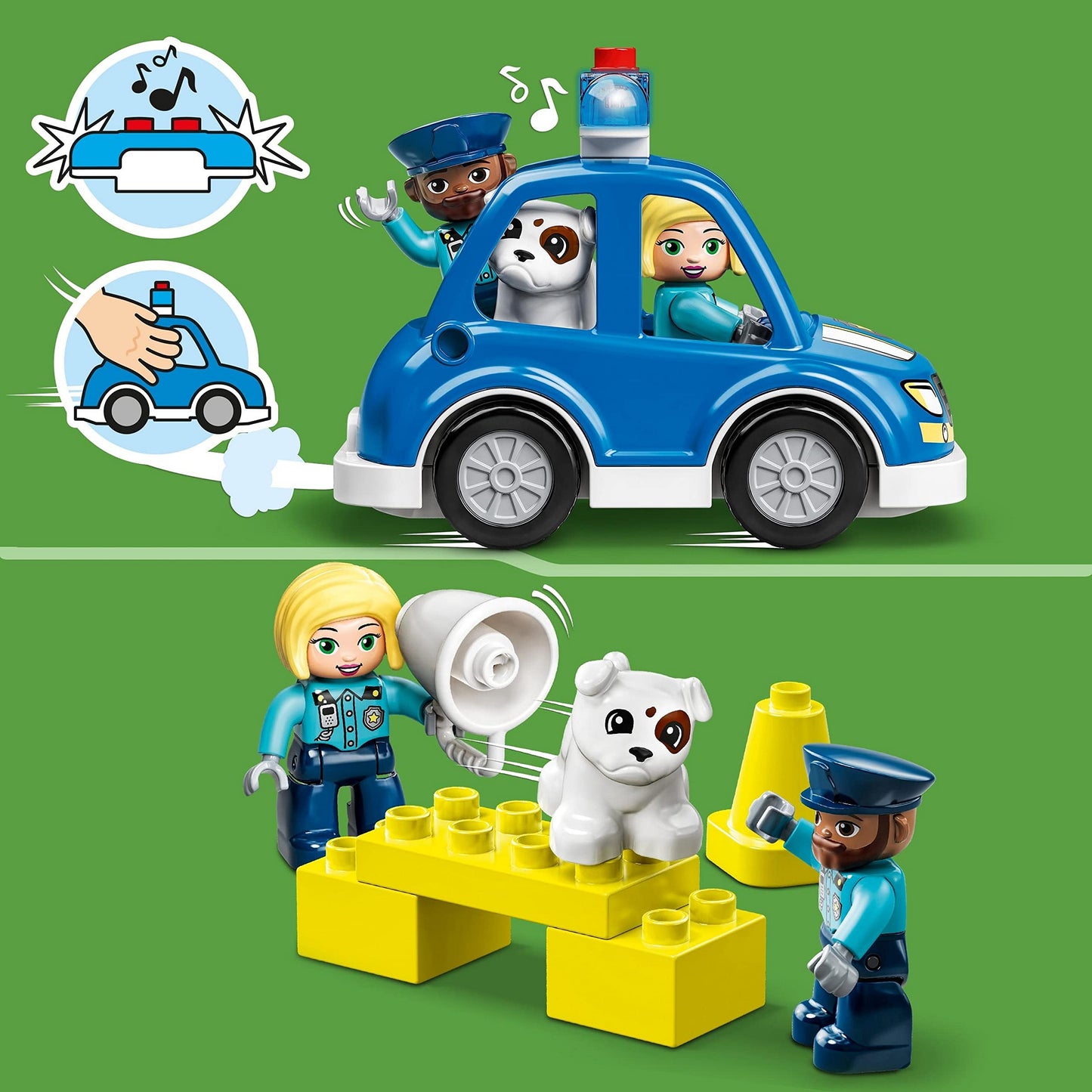 LEGO DUPLO Rescue Police Station Push & Go Car with Lights and Siren 10959 Amazon