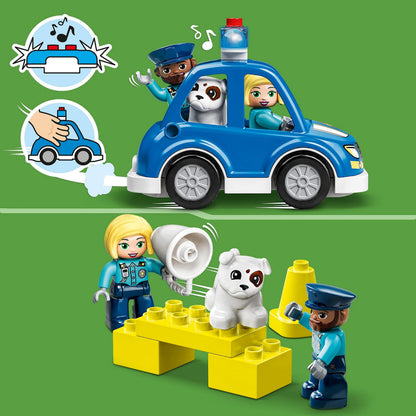 LEGO DUPLO Rescue Police Station Push & Go Car with Lights and Siren 10959 Amazon