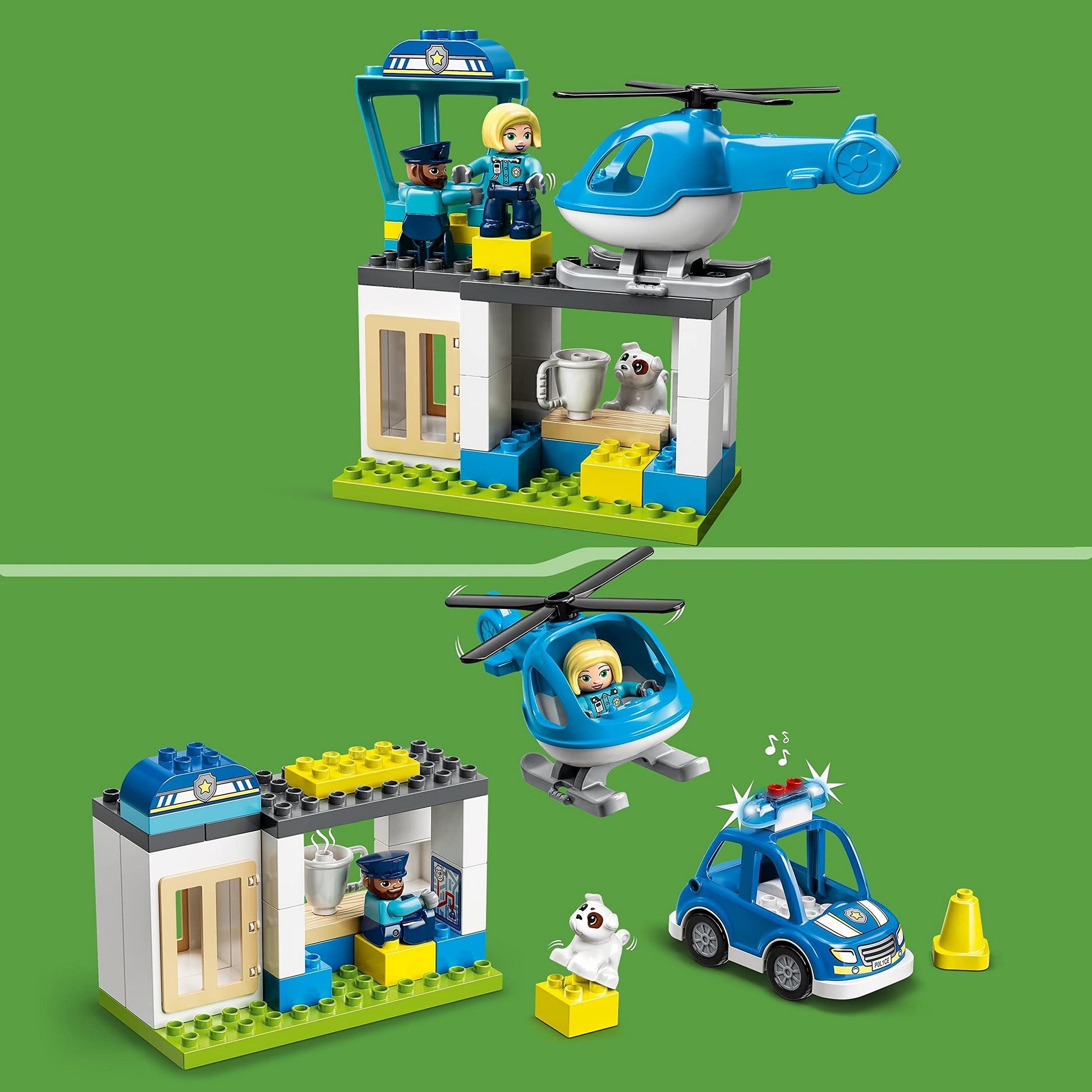 LEGO DUPLO Rescue Police Station Push & Go Car with Lights and Siren 10959 Amazon