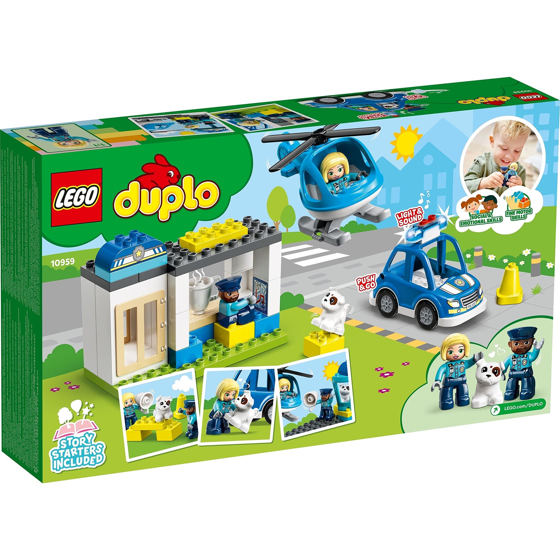 LEGO DUPLO Rescue Police Station Push & Go Car with Lights and Siren 10959 Amazon