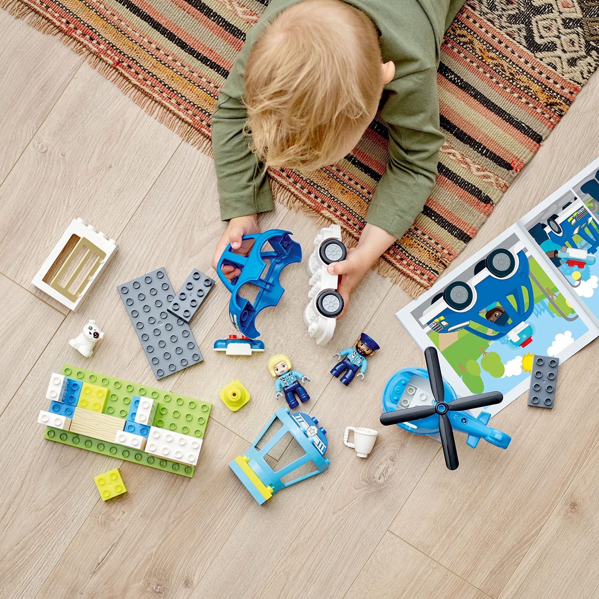LEGO DUPLO Rescue Police Station Push & Go Car with Lights and Siren 10959 Amazon